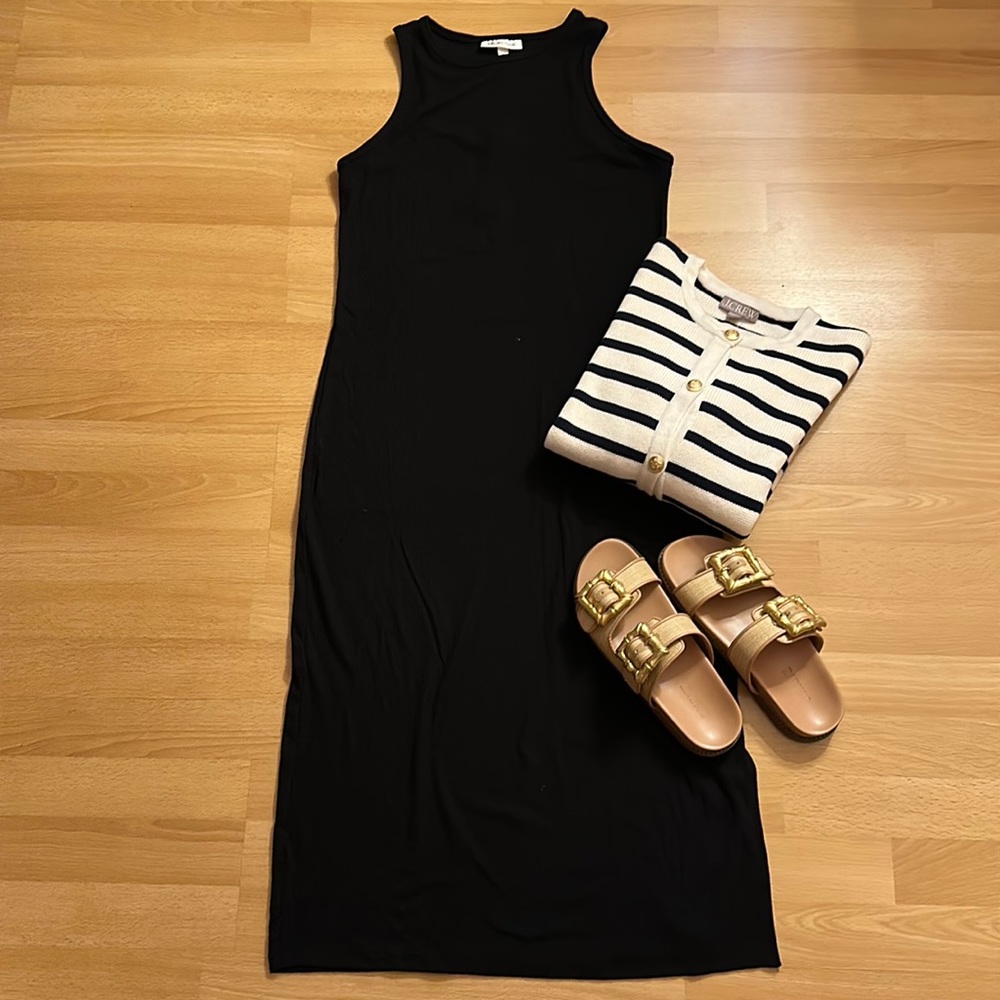 Prologue Target Brand NWT black ribbed midi dress size medium